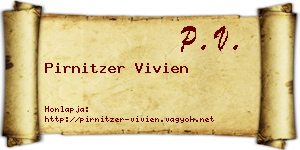 Pirnitzer Vivien névjegykártya